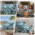thumbnail image 5 of 2 Pack Outdoor Waterproof Throw Pillows, Abstraction Distortion Lines Art Decorative Square Pillow Case Patio Pillows for Chair Couch Sofa 16x16in, 5 of 9
