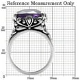 thumbnail image 2 of High polished (no plating) Stainless Steel Ring with AAA Grade CZ in Amethyst for Women Style TK016, 2 of 5