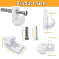 thumbnail image 2 of Clips de pared hacia abajo: 30 juegos de soportes de alambre para estantes, clips de bucle, clips para estantes de armario, clip de pared posterior para estante de alambre, clips incluidos, tornillos, 2 of 7