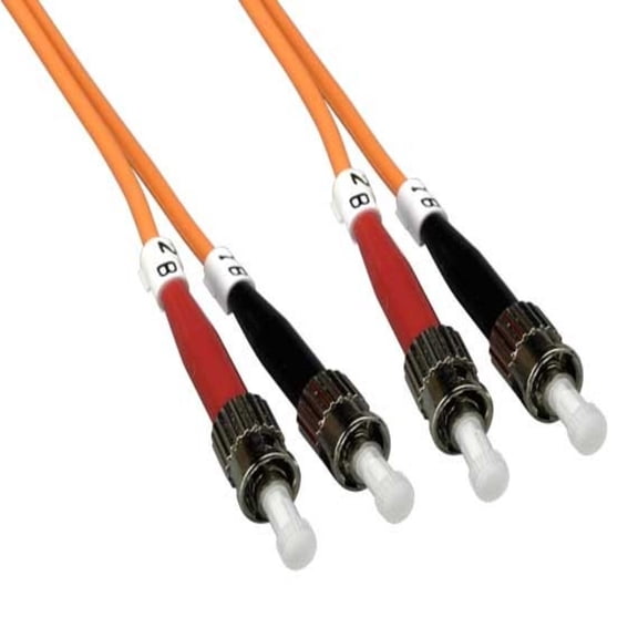 SANOXY Cables and Adapters; 1m ST/ST Duplex 50/125 Multimode OM2 Fiber Optic Cable