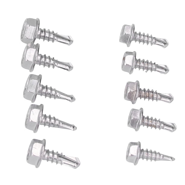 Kit de tornillos autoperforantes ANGGREK de Acero Inoxidable 410 100 Piezas