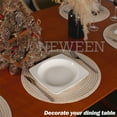 thumbnail image 3 of NEWEEN 15" Round Placemats Set of 6 Braided Fabric Heat Resistant Washable Table Mat for Kitchen for Kitchen Party Decor, Beige, 3 of 8