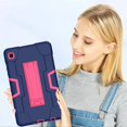 thumbnail image 7 of Dteck Case for Samsung Galaxy Tab A7 Lite 8.7-inch SM-T220 T225 (2021 Released),Shockproof Armor Rubber Case Kickstand Hybrid 3-Layer Protection Hard Cover without Screen Protector,Navy+Rose, 7 of 7