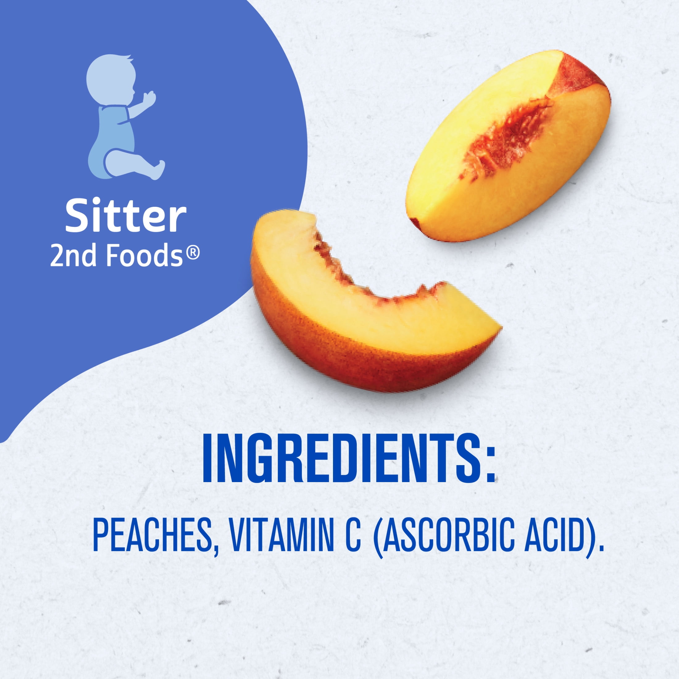 Gerber Stage 2 Baby Food, Peach Puree Tubs, Baby Puree, 2PK 8 oz