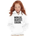thumbnail image 4 of Worlds Okayest Cousin Family Relative Hoodie Sweatshirt Women Men Brisco Brands L, 4 of 5