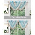 thumbnail image 5 of Waterfall Valances for Windows, Blue Ocean Kitchen Sheer Valance Curtains, Coastal Sea Beach Shore Sky Waves Scenery Rod Pocket Elegant Swag Valances for Living Room Bedroom, 47.2"x38.5", 2 Panel, 5 of 8