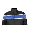 thumbnail image 2 of Dealer Leather LCD18-BLUE-M Womens Black Lightweight Textile Jacket with Blue Stripe - Medium, 2 of 5
