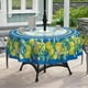 thumbnail image 2 of Mantel de exterior impermeable azul limón para mesa redonda, 2 of 7