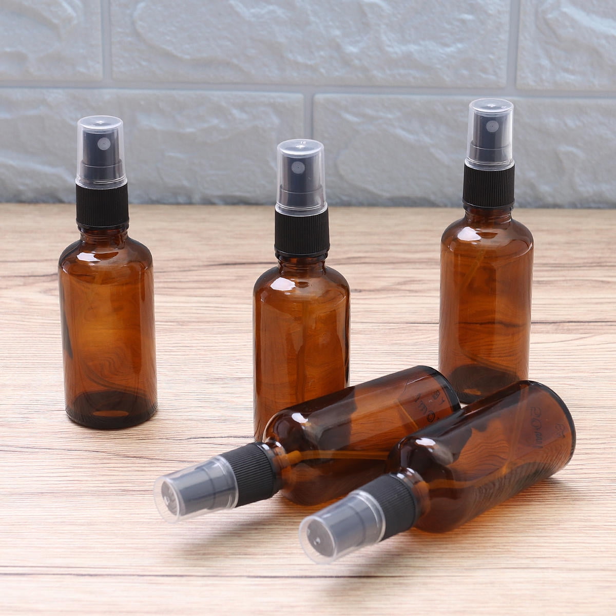 BEADCEST Essential Oil Sprayer Empty Glass Bottle Refill General Users Kitchen Use 6pcs