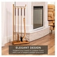 thumbnail image 2 of 5-Piece Modern Contemporary Fireplace Tool Set for Indoor Fireplace Décor, Outdoor w/, Tongs, Dust Pan Shovel, Brush, Ergonomic Handles - Antique, 2 of 2