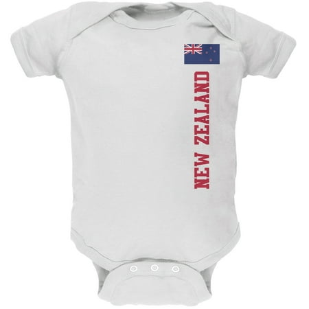 

World Cup New Zealand White Soft Baby One Piece - 0-3 months