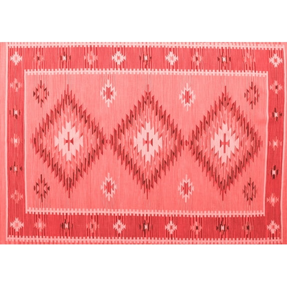 Ahgly Company Indoor Rectangle Oriental Red Traditional Area Rugs, 8' x 10'