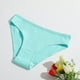 thumbnail image 1 of Ropa interior de mujer de hilo de algodón de color sólido de cintura baja y cadera, ropa interior transpirable de doble capa para niñas, 1 of 6