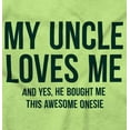 thumbnail image 2 of Uncle Loves Me Bought This One Piece Romper Boys or Girls Infant Baby Brisco Brands NB, 2 of 6