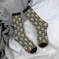 thumbnail image 5 of Haiem Sugar Skulls Pattern Crew Socks – Soft & Durable Moisture-wicking Socks, Stay-Up Fit for Business, Work, and Casual Wear Size 5-11, 5 of 6