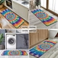 thumbnail image 6 of Rainbow Tie Dye Mandala Pattern Kitchen Rug Mat,Kitchen Runner Rugs Non Skid Washable,Decorative Kitchen Floor Mats for Kitchen,Sink,Laundry,17"x47.2", 6 of 7
