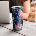 thumbnail image 4 of 20 Oz Pioneer Flower Coffee Tumbler Double Wall Insulated Stainless Steel Water Bottle | Metal Reusable Thermoses Flask with Cup Cap | Leak & Sweat Proof with Anti-Dust Lid, 4 of 7