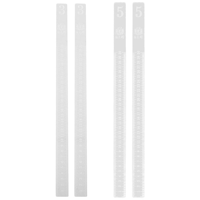2 pairs of Measuring Dough Strips Professional Rolling Pin Guide Baking Supply