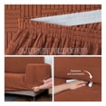 thumbnail image 3 of Protector de Sala 3 Pzas Elástico Antideslizante, Real Textil (Terracota, CH/M/G), 3 of 9