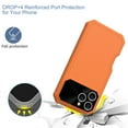 thumbnail image 4 of Dteck Case for iPhone 16 Pro,Shockproof Rubber + PC Case Compatible with MagSafe Built-in Camera Lens Protector Cover for iPhone 16 Pro,Orange, 4 of 5