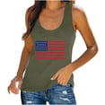 thumbnail image 3 of IROINNID Women's Round Neckline Tank Sleeveless Casual America Flag Casual Tops Blouse Tops Women Tops USA July 4th, 3 of 5