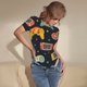 thumbnail image 3 of Balery Retro Video Game Body de cuello redondo de manga corta para mujer Tops de manga corta Tops básicos-X-Large, 3 of 7