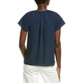 thumbnail image 2 of Brooks Brothers womens  Keyhole Blouse, XL, Blue, 2 of 3