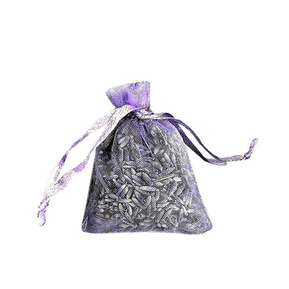 Lavanda seca en bolsitas de organza, flor natural, para decoración de bodas o ambientador de guardería, bolsitas moradas