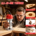 thumbnail image 7 of Gewna 800W Compact Wood Router with 1/4" Collet,30000 Rpm , Includes 15 Pcs Bits ,for Trimming, Grooving and Woodworking,Red, 7 of 7