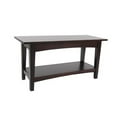 thumbnail image 1 of Alaterre Shaker Cottage Bench with Shelf, Espresso, 1 of 3