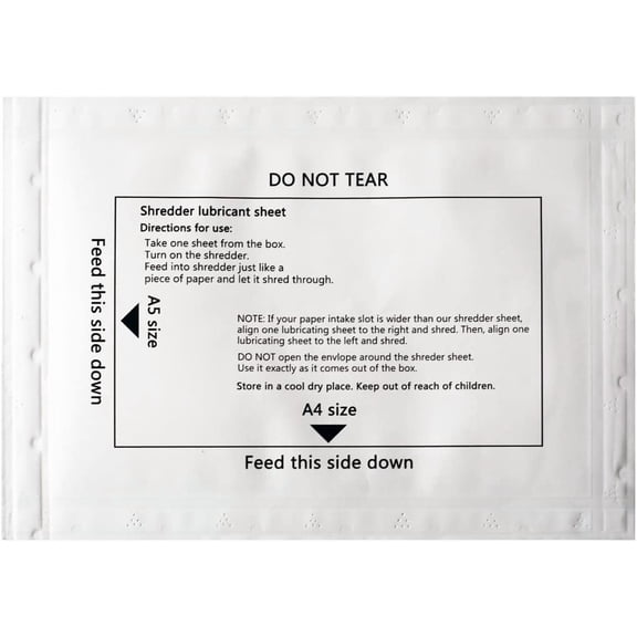 24 Pack Paper Shredder Lubricant Sheets, Sharpening & Lubricating Sheets