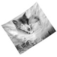 thumbnail image 2 of 1pc 150x100cm Wolf Tapestry Wall Hanging Blanket Backdrop Decor For Home Living Room, 2 of 3