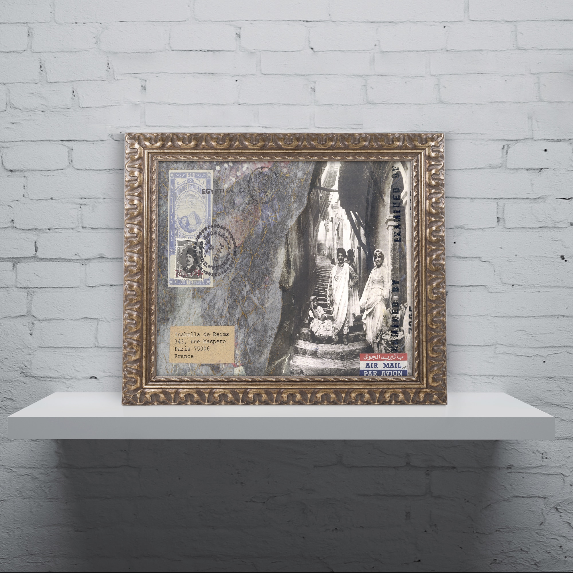Trademark Fine Art 'Poker Dogs 2' Canvas Art by Jenny Newland, White Matte, Wood Frame