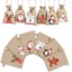 thumbnail image 3 of Bolsos de arpillera navideños, regalo de Navidad con cordón de arpillera de lino, 3 of 5