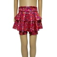 thumbnail image 6 of Godom Girls Sparkly Sequin Skirt 3T-14T Elastic Waist Shiny Mini Skater Cheerleader Dance Outfit,Red, 6 of 6