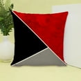 thumbnail image 4 of Moocorvic Red Geometric Stripe Throw Pillow Cover 18x18, Soft Decorative Pillow Cases for Sofa Couch, Bed, Home Bedroom, 4 of 7