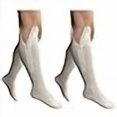 thumbnail image 3 of HealthyNees White 2 Pairs 20-30 mmHg Zipper Compression Closed Toe (2XL - 2 Pairs), 3 of 4