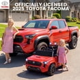 thumbnail image 2 of Licensed Toyota Tacoma 24V 2 Seater Truck, Powered Ride on Car Toy with Remote Control, Wisairt 4 Wheeler for Kids Toddler Ages 3-8, Red, 2 of 12
