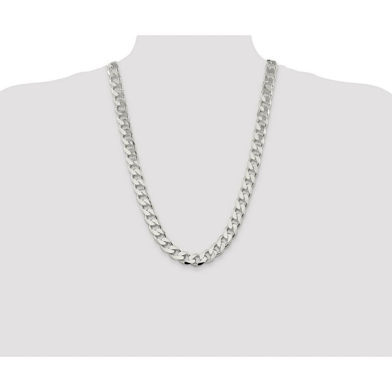 Large Curb Chain Necklace in .925 Sterling Silver