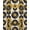 Black Mustard Gold, Pattern 13, variant on ODIKA 8'x10' Washable Area Rug Non-Slip Chair-Friendly Mat Record Abstract Vinyl Musical Themed Circle Spiral Grooves Shaped for Dining Room, Large Office, Lounge