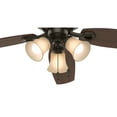 thumbnail image 2 of Hunter Builder Low Profile 52" Indoor Ceiling Fan with Light Kit, New Bronze, 2 of 9