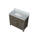thumbnail image 5 of Harbor 36 in W x 22 in D Brown Oak Single Bath Vanity and Carrara Marble Top, 5 of 7