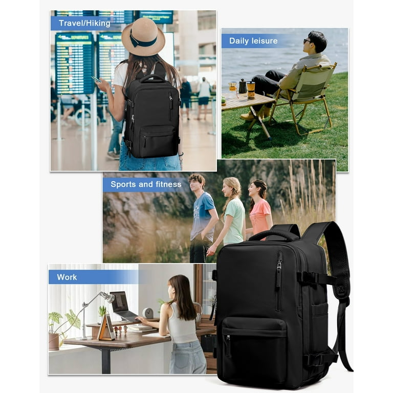 SYCNB 35L Travel Backpack, Waterproof Laptop Carry-On photo 6
