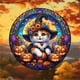thumbnail image 4 of Kitty Witch Halloween Pendant Acrylic Halloween Hanging Decoration Flat Display For Window Hanging, 4 of 5