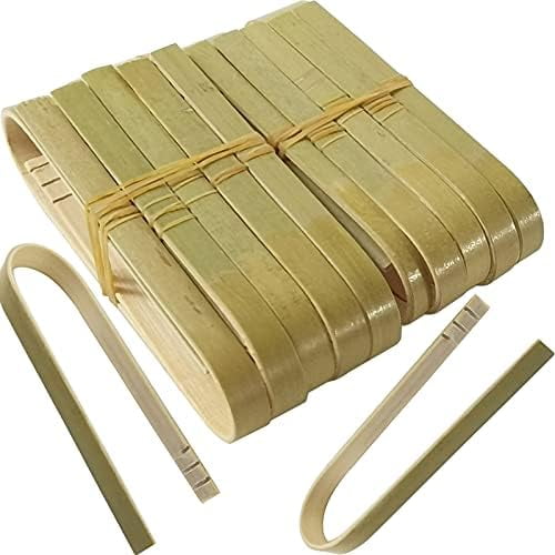 Royhoo, Paquete De 100 Pinzas De Bambú, Mini Pinzas De Bambú, Pinzas Para Tostadora Para Cocina, Pinzas Para Cocinar, Pinza Para Taza De Té, Pinza Para Pan, Pinzas Para Asar