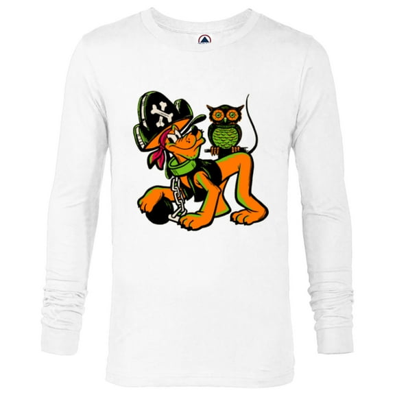 Disney 100 Pluto Halloween Classic Pirate Captain Costume - Long Sleeve T-Shirt for Men - Customized-White