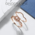 thumbnail image 3 of Bridal Set for Women Halo CZ Plated Gold Engagement Rings Ginger Lyne Collection, 3 of 7