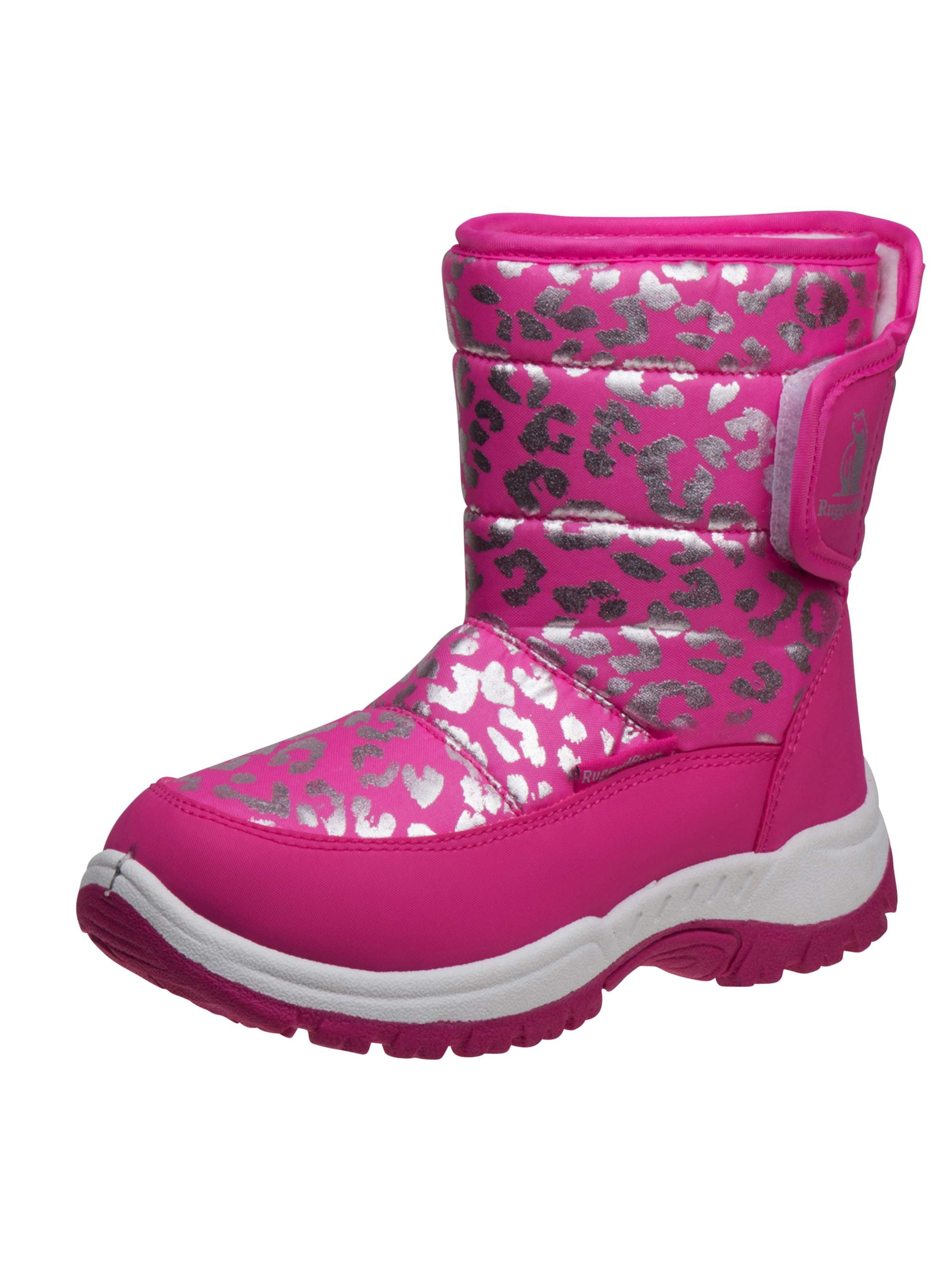 Rugged Bear Girls' Animal Print Snow Boots