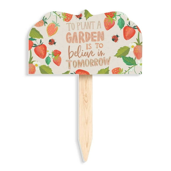 Highland Home "Plant A Garden" Decorative Shaped Garden Stake