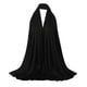 thumbnail image 1 of Hiyab de seda grande liso Maxi bufanda chal cabeza abrigo verano elegante Negro Yuyangstore bufandas de hijab para mujeres musulmanas, 1 of 8
